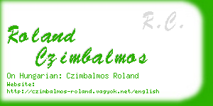 roland czimbalmos business card